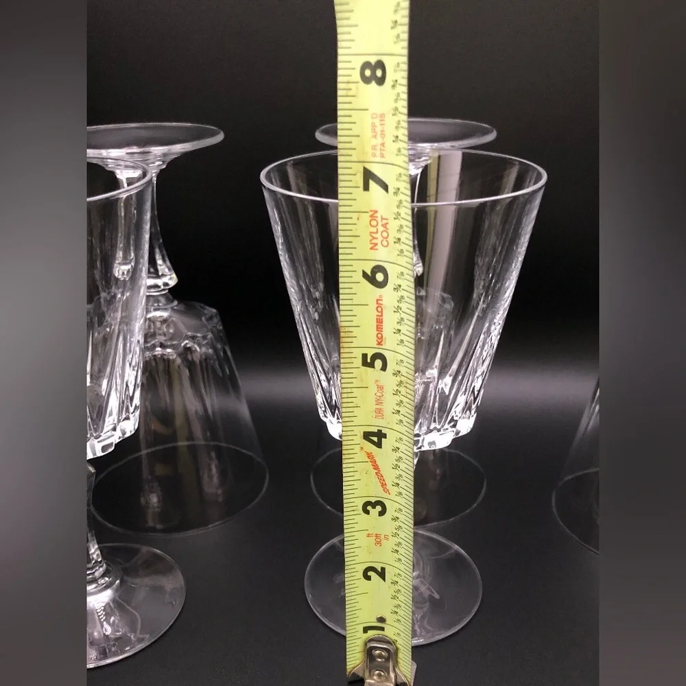 Vintage Crystal Drinking Glasses, Formal, Set of 6